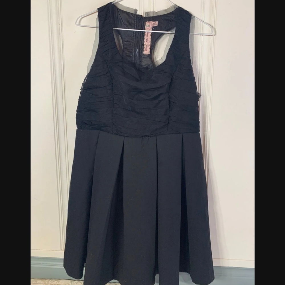 Forever 21 Black Razorback Tulle Dress Midi